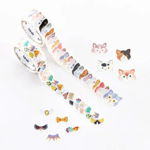 Masking Tape Gommettes Dressed Up Cats