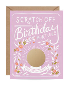 Carte à gratter Anniversaire Fortune