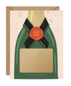 Carte à gratter Félicitations Champagne