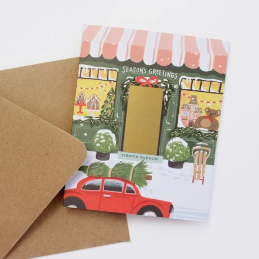 Carte à gratter Noël Boutique de jouets