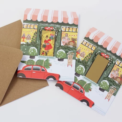 Carte à gratter Noël Boutique de jouets