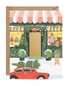 Carte à gratter Noël Boutique de jouets