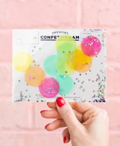 Carte confettis Disco