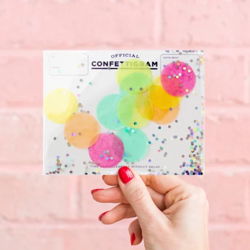 Carte confettis Disco