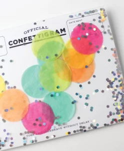 Carte confettis Disco