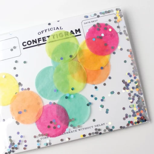 Carte confettis Disco