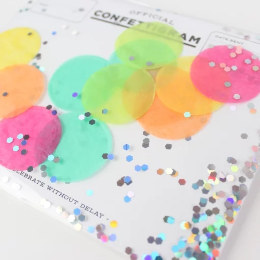 Carte confettis Disco