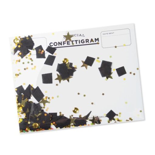 Carte Gold Stars & Black Confettis