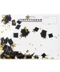 Carte Gold Stars & Black Confettis