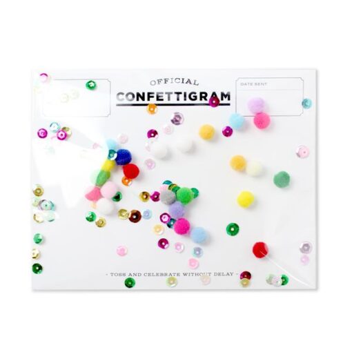 Carte confettis Pom Poms