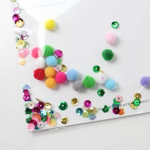 Carte confettis Pom Poms