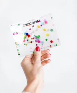 Carte confettis Pom Poms