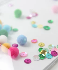 Carte confettis Pom Poms