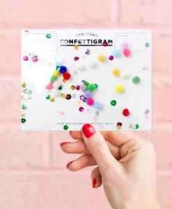 Carte confettis Pom Poms