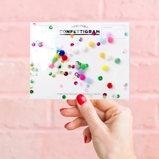 Carte confettis Pom Poms