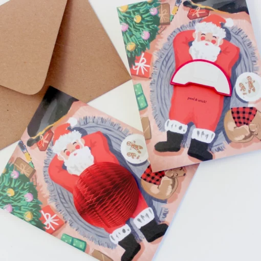 Carte Pop Up Cookie Break Santa