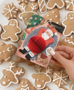 Carte Pop Up Cookie Break Santa