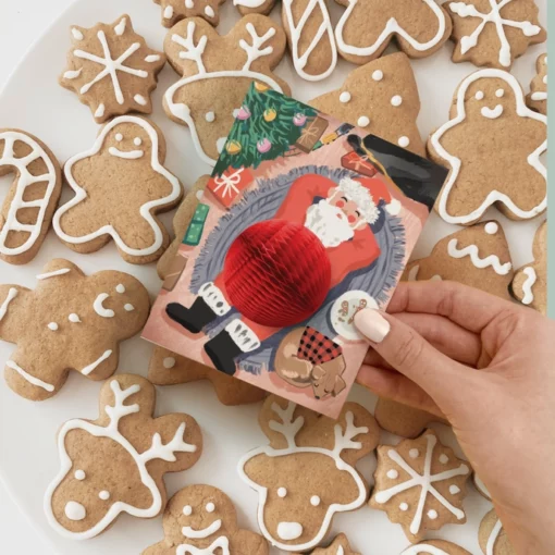 Carte Pop Up Cookie Break Santa