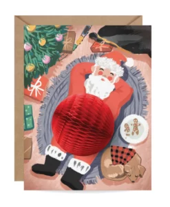 Carte Pop Up Cookie Break Santa