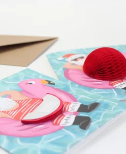 Carte Pop Up Swimming Santa