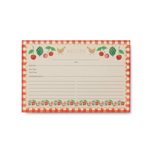 Fiches recettes Rifle Paper Co Cherry Farm (set de 12)