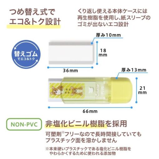 Gomme à étui Dog – Jaune