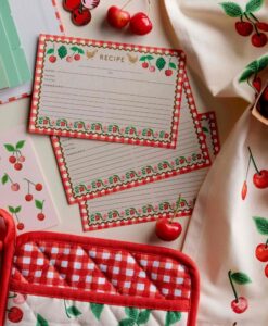 Fiches recettes Rifle Paper Co Cherry Farm (set de 12)