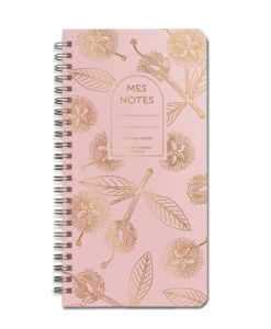 Bloc vertical Mes Notes – Pompons rose