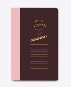 Cahier Bi-goûts rose et grenat Les Editions du Paon