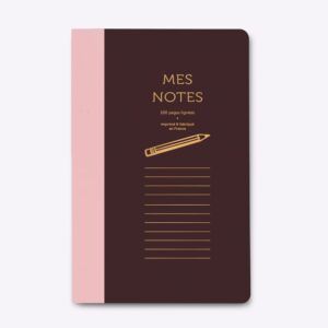 Cahier Bi-goûts rose et grenat Les Editions du Paon