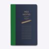 Cahier Bi-goûts vert et bleu marine Les Editions du Paon