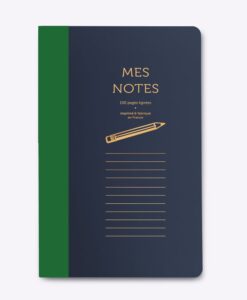 Cahier Bi-goûts vert et bleu marine Les Editions du Paon