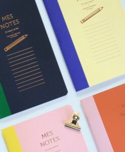 Cahier Bi-goûts rose et grenat Les Editions du Paon