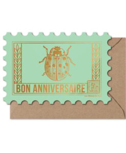 Carte Timbre Anniversaire Coccinelle