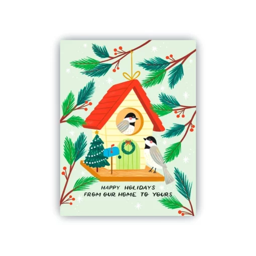 Carte de voeux Winter Birdhouse