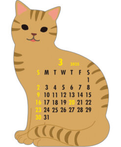 Calendrier Animal Die-Cut 2025 – Chat