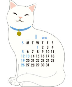 Calendrier Animal Die-Cut 2025 – Chat