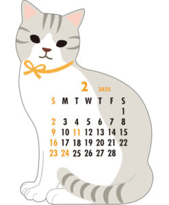 Calendrier Animal Die-Cut 2025 – Chat