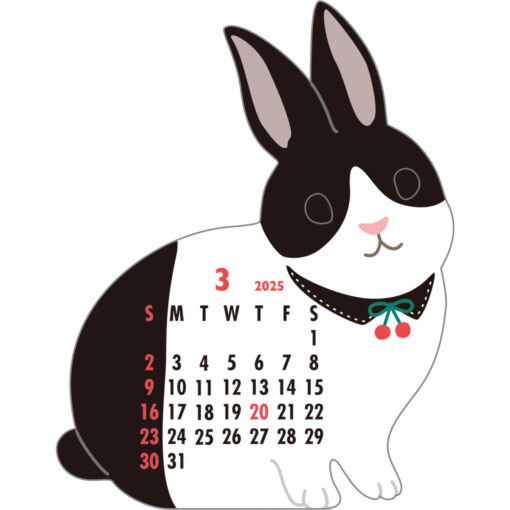 Calendrier Animal Die-Cut 2025 – Lapin