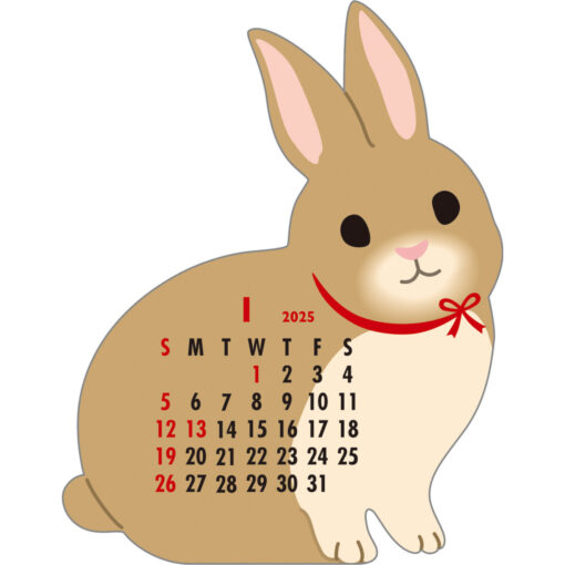 Calendrier Animal Die-Cut 2025 – Lapin