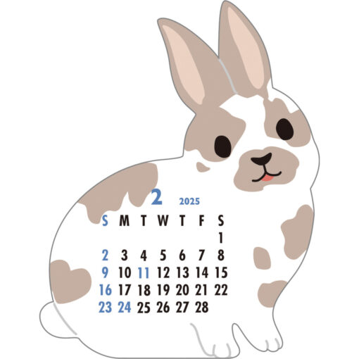 Calendrier Animal Die-Cut 2025 – Lapin