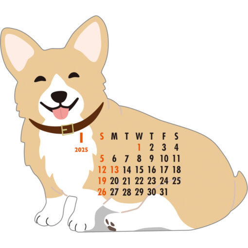 Calendrier Animal Die-Cut 2025 – Corgi