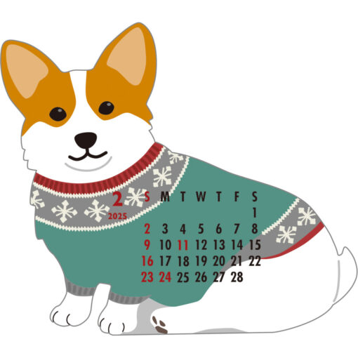 Calendrier Animal Die-Cut 2025 – Corgi