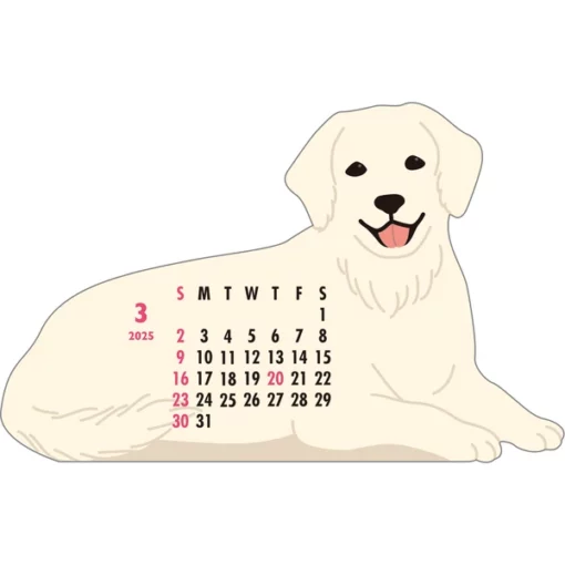 Calendrier Animal Die-Cut 2025 – Retriever