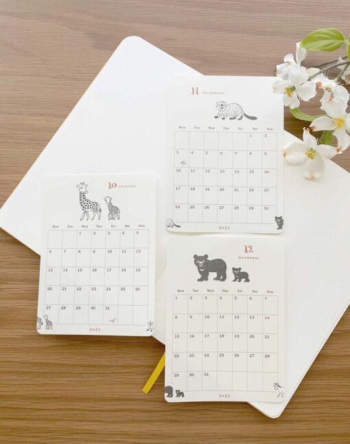 Autocollants Calendrier 2025 – Mensuel et Annuel – Parade Animaux