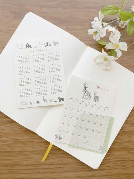 Autocollants Calendrier 2025 – Mensuel et Annuel – Parade Animaux