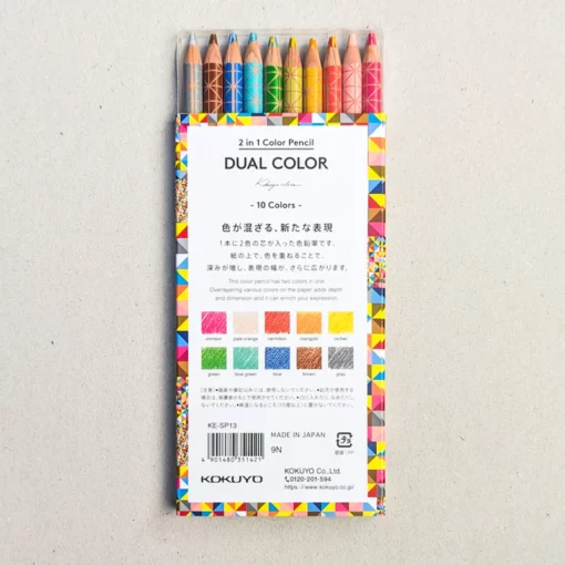 Crayons de couleur 2 en 1 Kokuyo