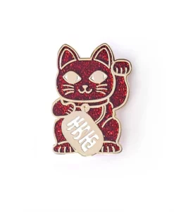 Pin’s Maneki Neko Rouge à paillettes