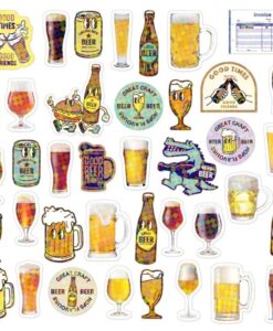 Boîte d’autocollants Bière
