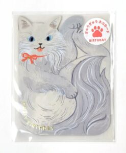 Carte anniversaire Die-Cut Chat Blotti